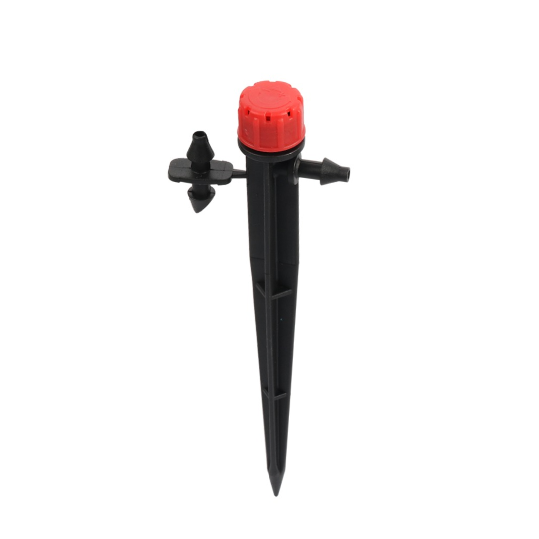 Estaca gotero rojo regulable conexion insercion tubing
