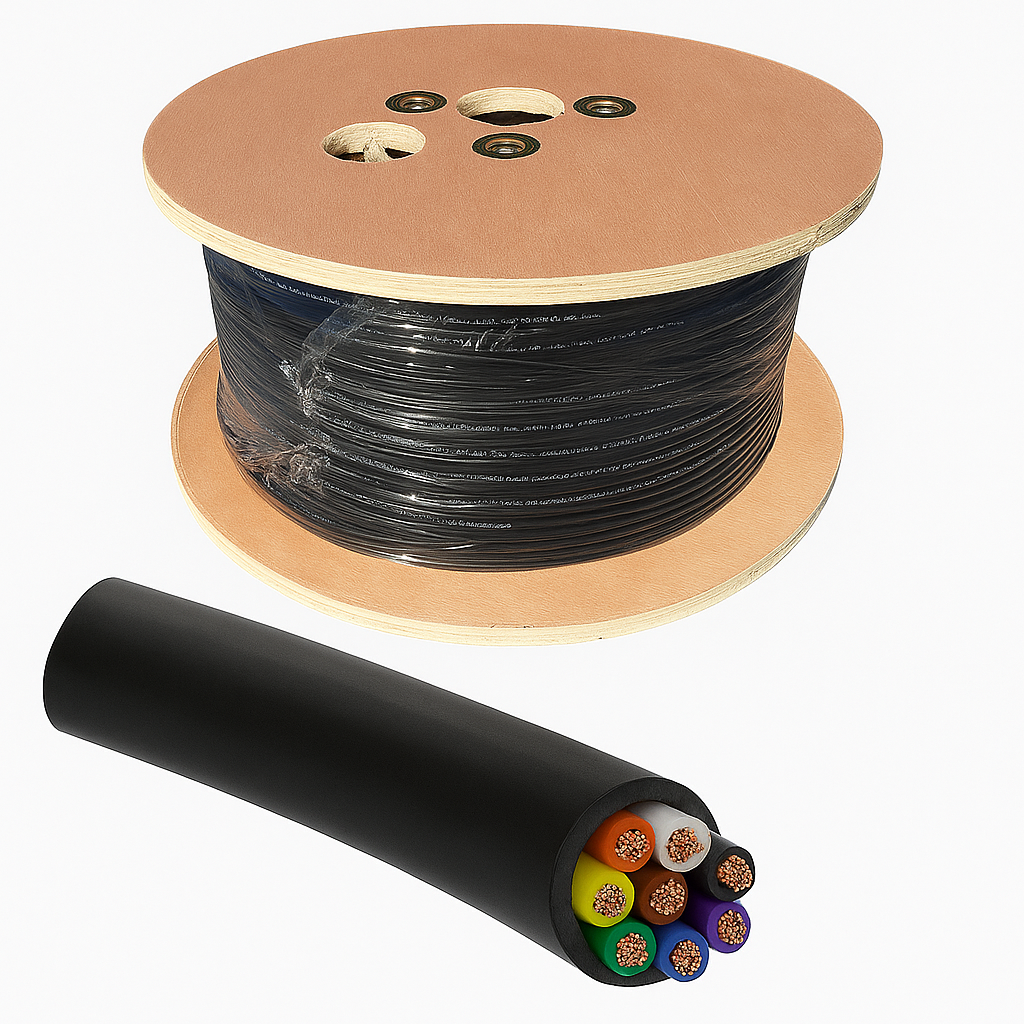 Cable subterraneo multiple. 10 hilos 18 AWG rollo de 152.40 mts = 500 ft