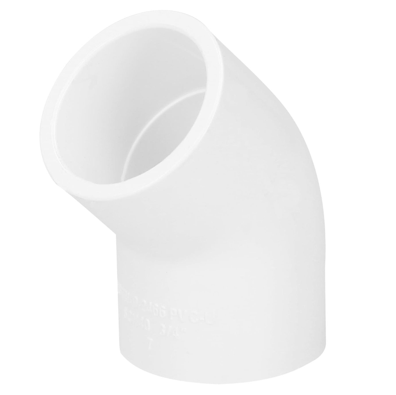 Codo de 45° CEM x CEM 3/4 Pulg. PVC C40