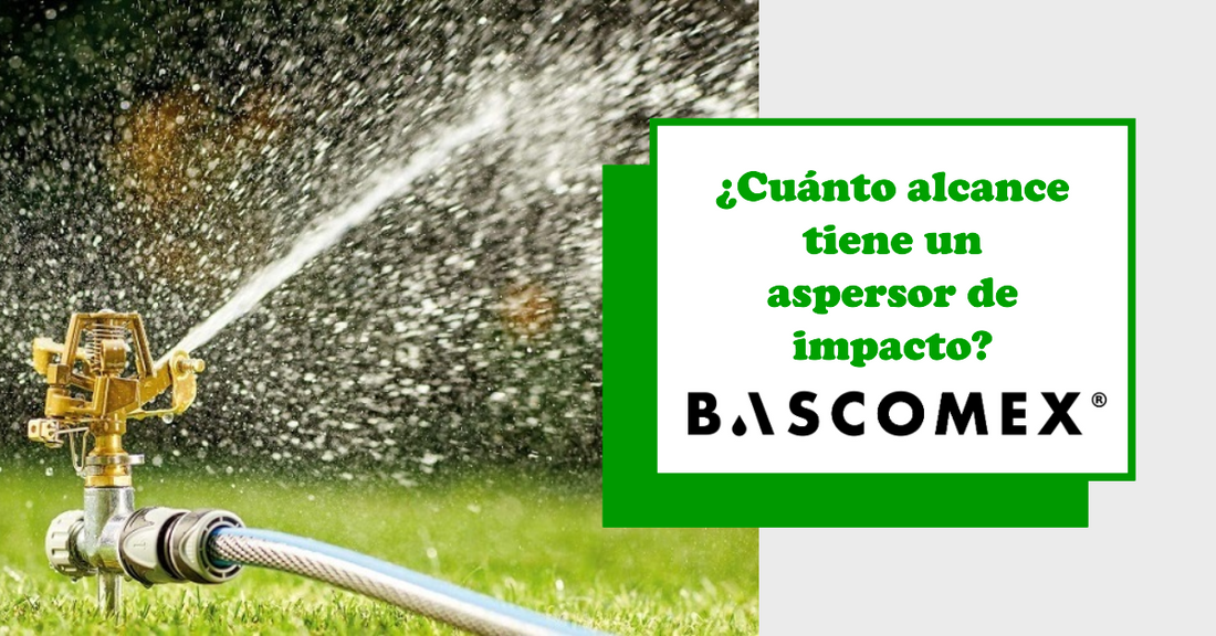 ¿Cuánto alcance tiene un aspersor de impacto?