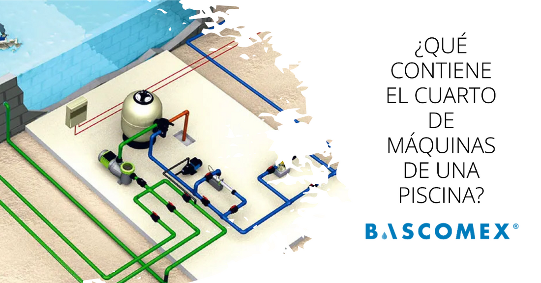 ¿Qué contiene el cuarto de máquinas de una piscina?