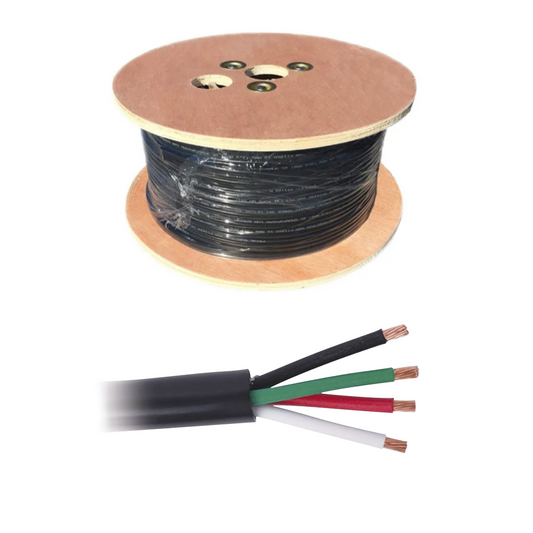 Cable subterraneo multiple. 4 hilos 18 AWG rollo de 152.40 mts = 500 ft