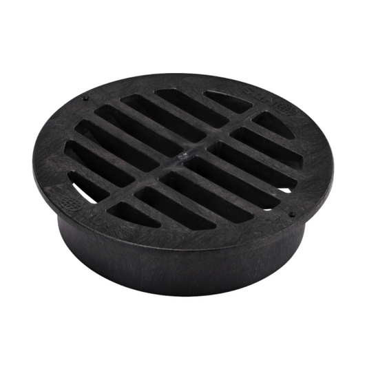 NDS REJILLA REDONDA PLANA DE 6 PULG NEGRO