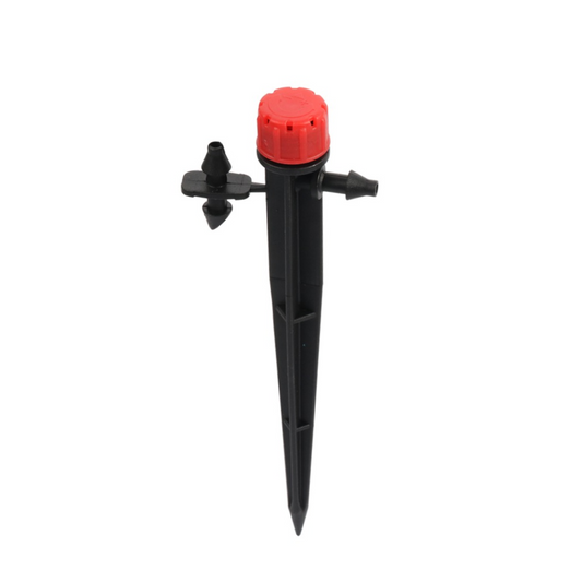 Estaca gotero rojo regulable conexion insercion tubing