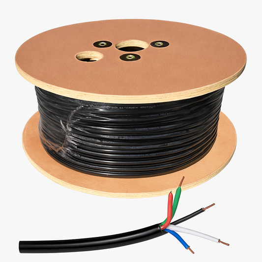 Cable subterraneo multiple. 5 hilos 18 AWG rollo de 76.2 mts = 250 ft