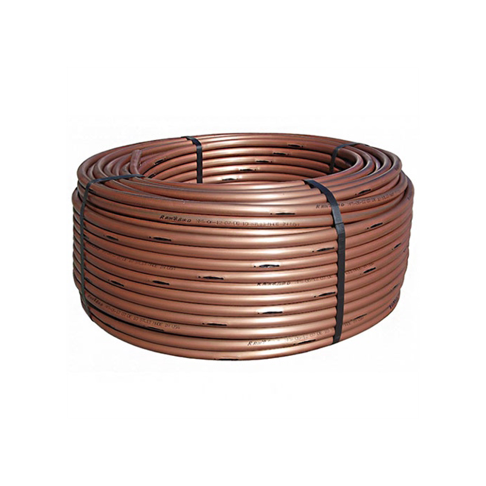 Manguera de goteo con placa de cobre rollo de 152.40 mts