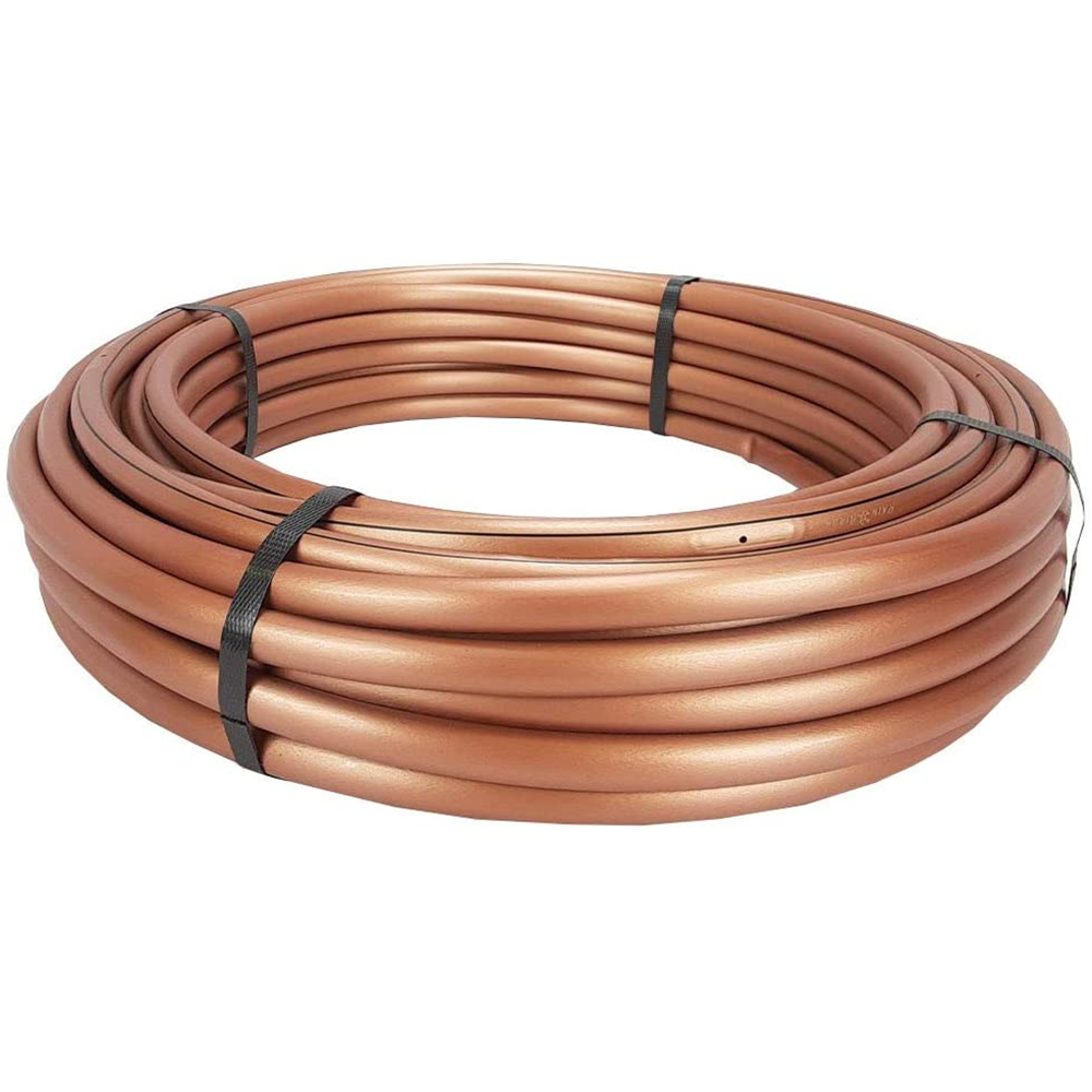 Manguera de goteo con placa de cobre rollo de 30.48 mts